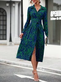 Elegant Printed V-Neck Dress