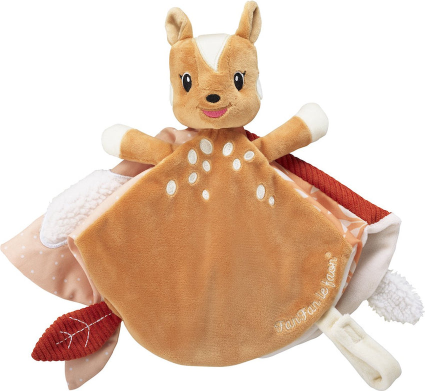 Sophie the giraffe cuddle cloth fan fan the deer - baby cuddle cloth - maternity gift - baby shower gift - from 0 months - 15 x 15 cm