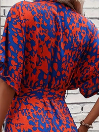 Elegant Printed V-Neck Dress