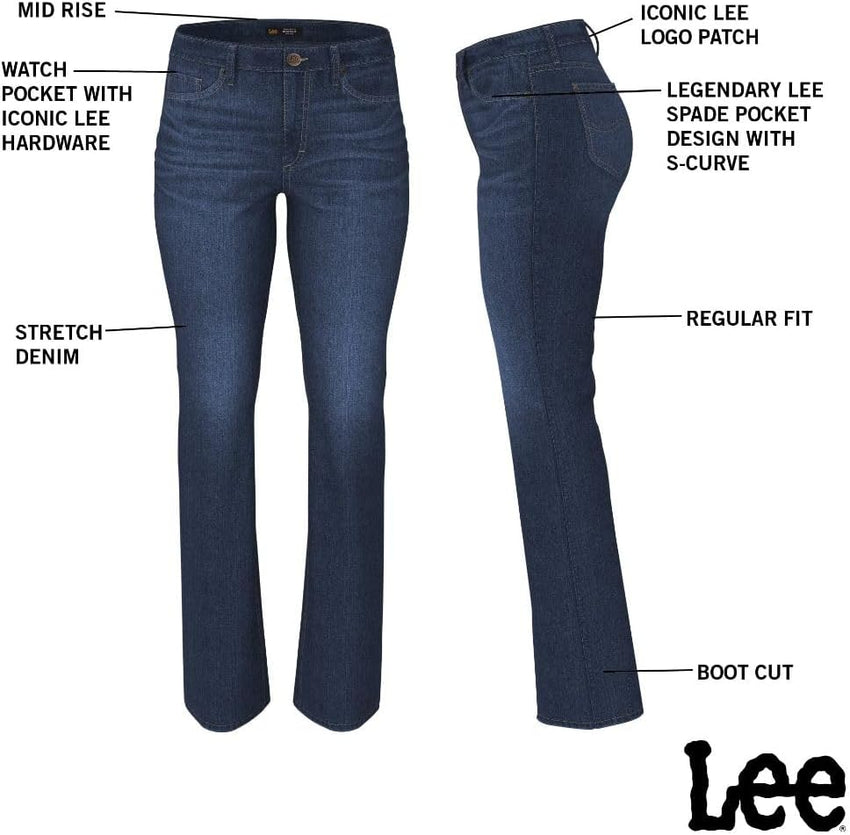 Lee Ladies Regular Fit Bootcut Jeans