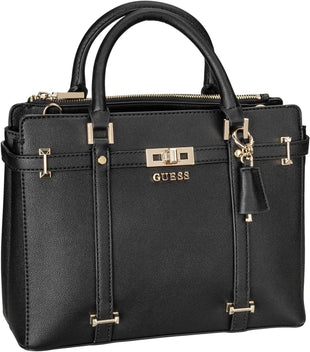 Guess Handbag Emilee Luxury Satchel Black One Size