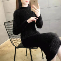 Thick Warm Turtleneck Sweater Dress