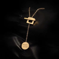 Good Luck Letter Pendant Necklace