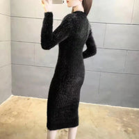 Thick Warm Turtleneck Sweater Dress