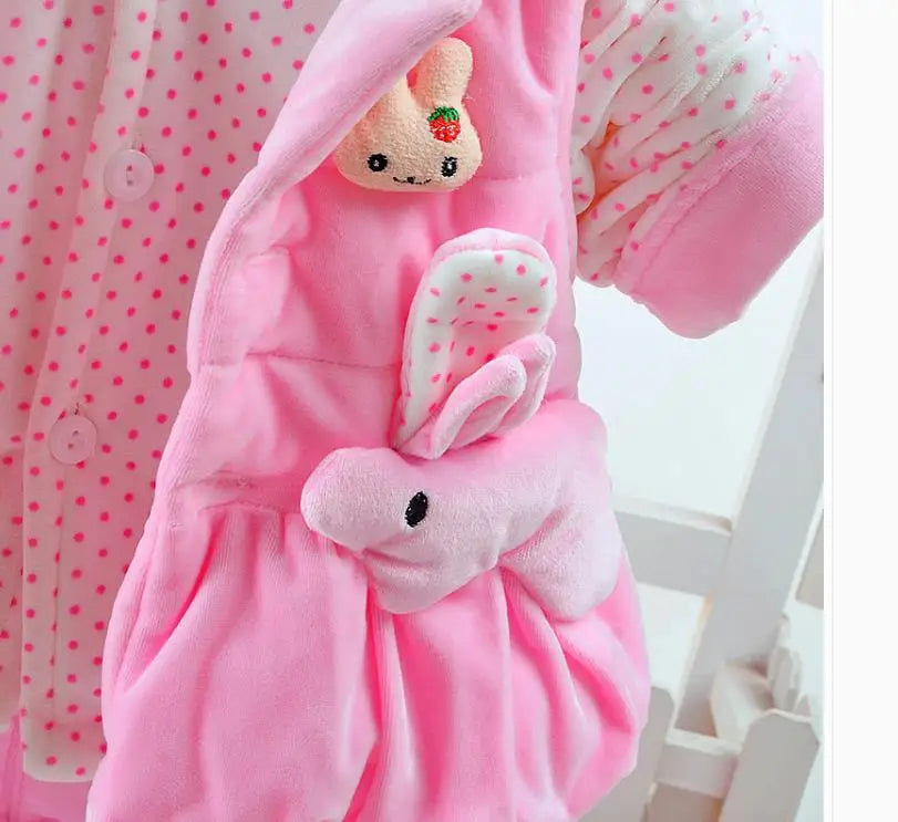 Baby girl's cotton three-piece suit
