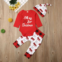 Lovely Baby Boy My First Christmas 2PCS Set