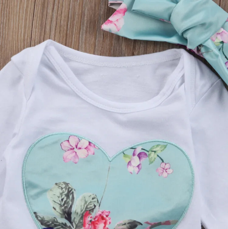 Newborn Baby Girls Clothes 3 Pieces Sets