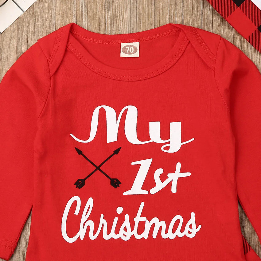 Lovely Baby Boy My First Christmas 2PCS Set