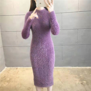 Thick Warm Turtleneck Sweater Dress