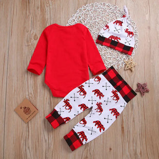 Lovely Baby Boy My First Christmas 2PCS Set