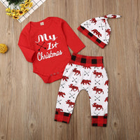 Lovely Baby Boy My First Christmas 2PCS Set