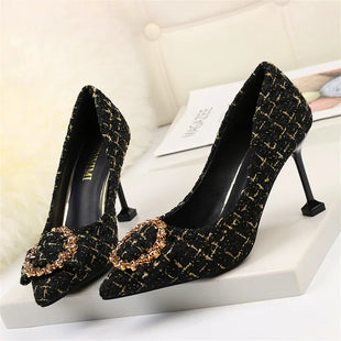 Cat Heel Women Pumps Black