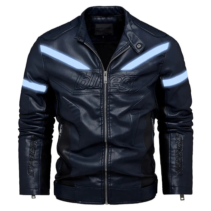 Men Motorcycle Leather Jacket