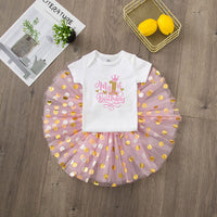 My 1st Birthday Baby Girl Birthday Dress Set
