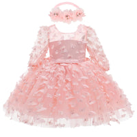 Baby Girls Dress Flowers Mesh