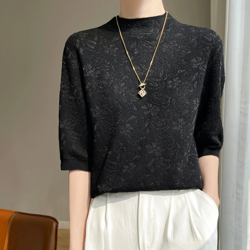 Lace Silk T-shirt