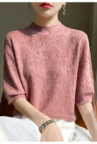 Lace Silk T-shirt