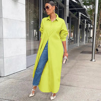 Long Sleeve  Maxi  Blouse