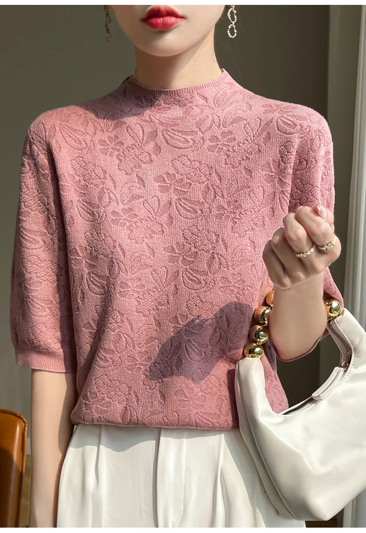 Lace Silk T-shirt