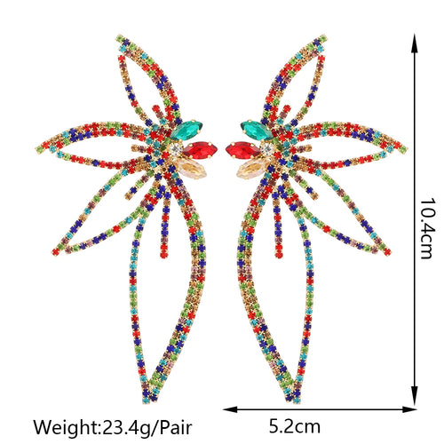 Luxury Rhinestone Butterfly Wings  Earrings