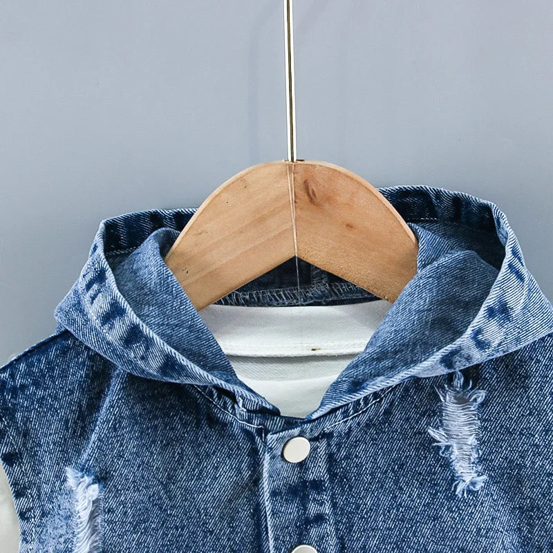 Denim suit  3-piece set