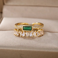 Classic Green  Double Layer  Rings