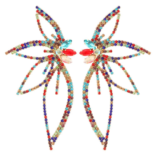 Luxury Rhinestone Butterfly Wings  Earrings