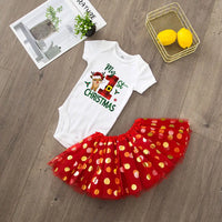My 1st Christmas Baby Bodysuit Set