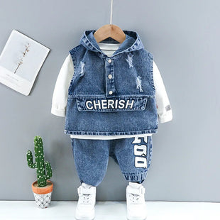 Denim suit  3-piece set