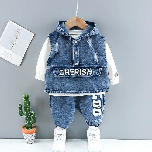 Denim suit  3-piece set