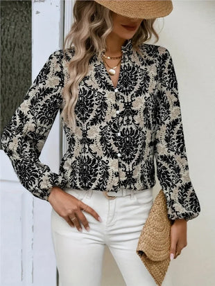 Women's Elegant Long Sleeve Blusas