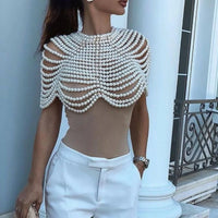 Sexy Pearl Crop Tops