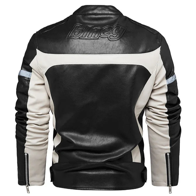 Men Motorcycle Leather Jacket