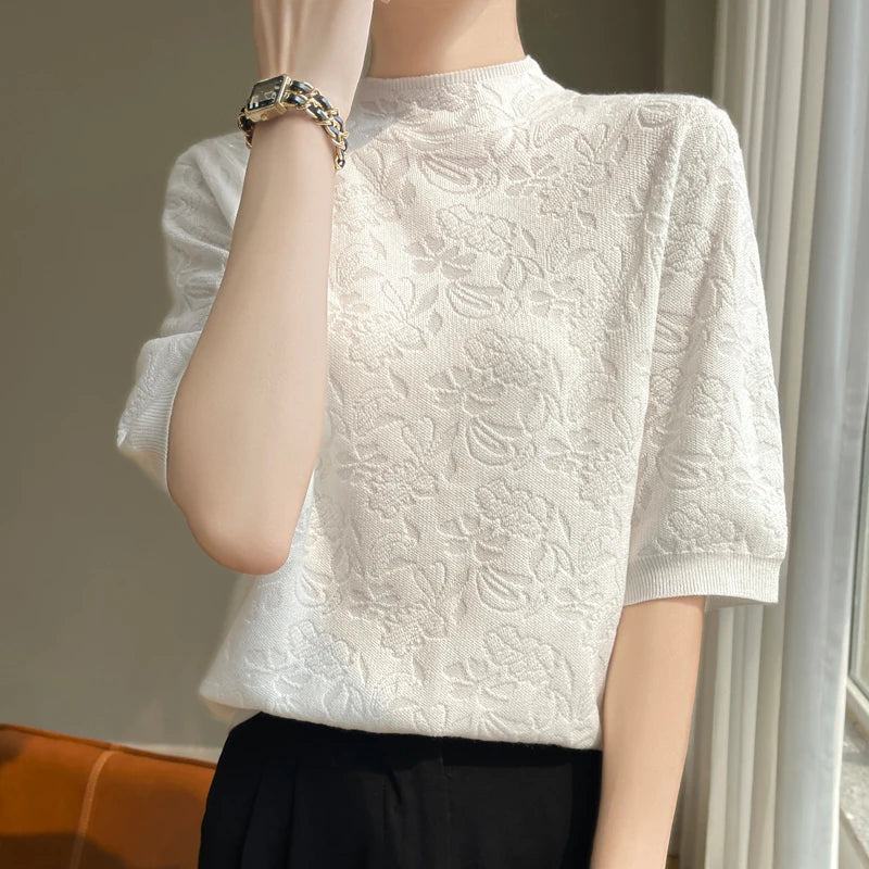 Lace Silk T-shirt