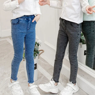 elastic skinny children pants