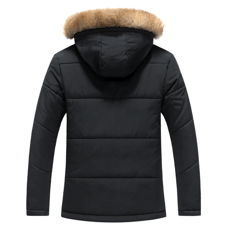 Men Mid-length Puffer Parkas Coats