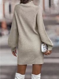 Women Autumn Winter Knitted Sweater Dress