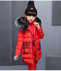 Girls 3 Pieces Clothes Coat With Fur Hood