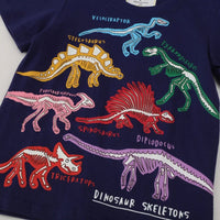 Children Luminous Dinosaurs Shark Cartoon T-shirt