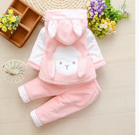 Baby girl's cotton three-piece suit