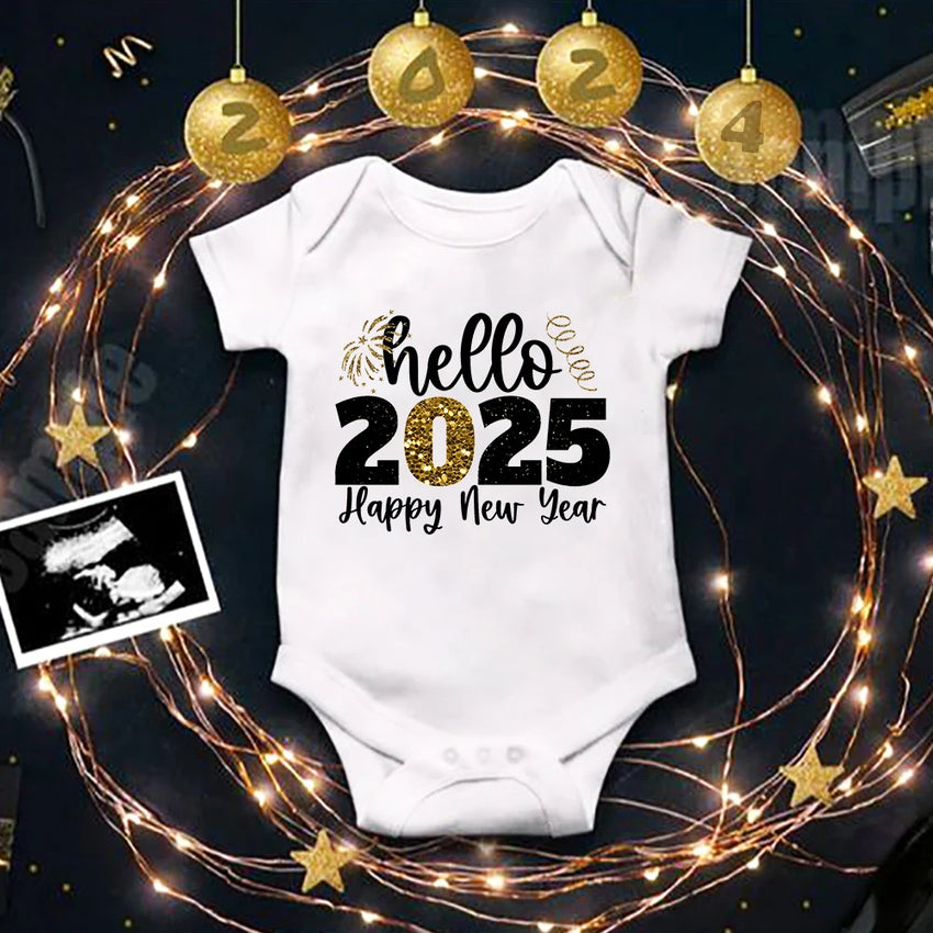 Happy New Year 2025 Baby Bodysuit