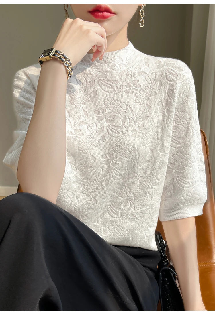 Lace Silk T-shirt