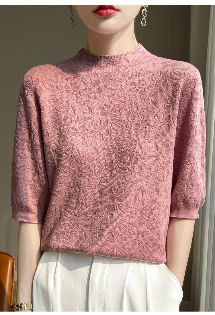 Lace Silk T-shirt