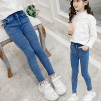 elastic skinny children pants