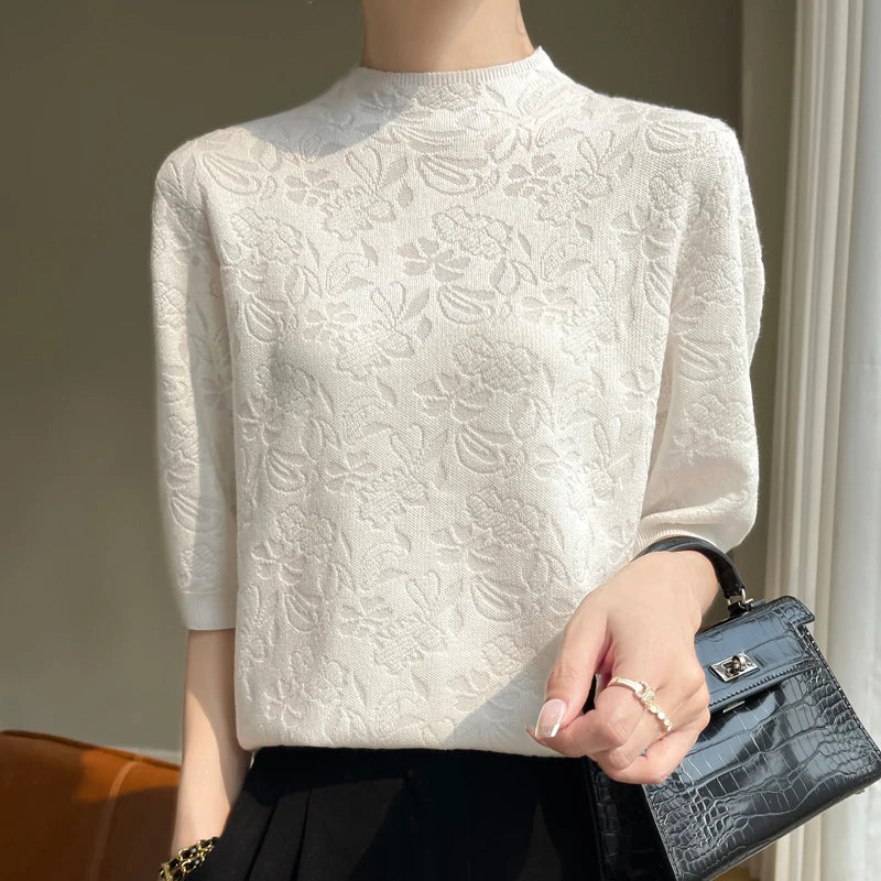 Lace Silk T-shirt