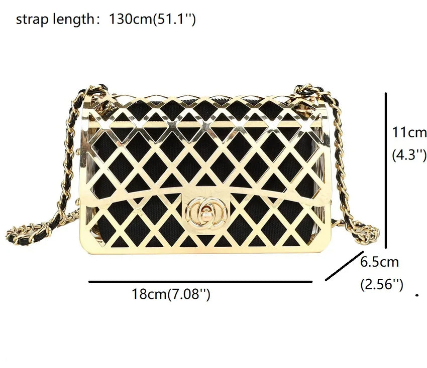 Hollow Metal Shoulder Bag