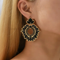 Round Big Dangle Earrings