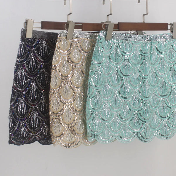 Fashion Bling Skirts High Waist