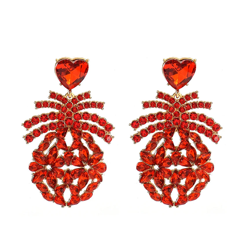 Crystal Pineapple Drop Earrings