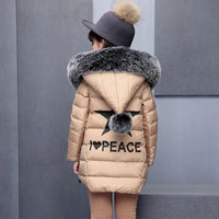 Girls 3 Pieces Clothes Coat With Fur Hood